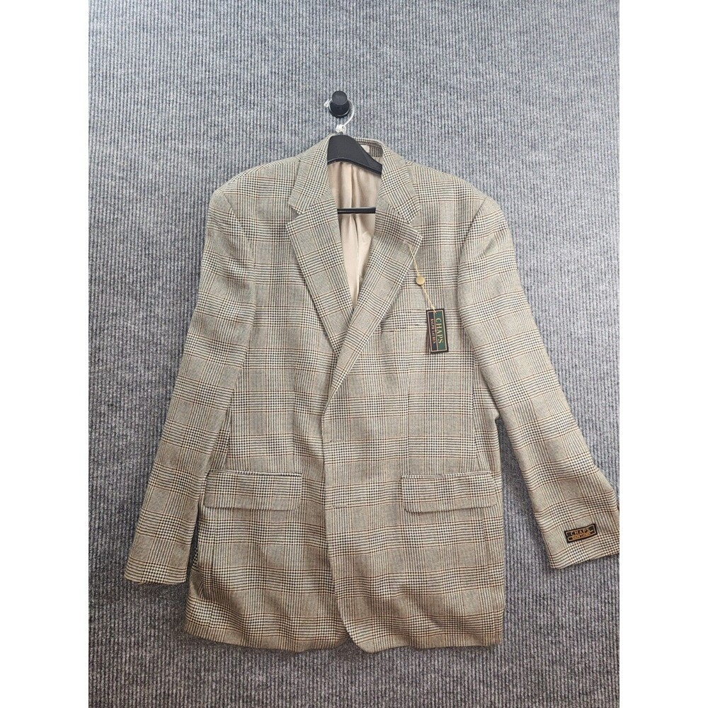 CHAPS Ralph Lauren 48T Men's Brown Silk Wool Blazer Sport Coat Jacket